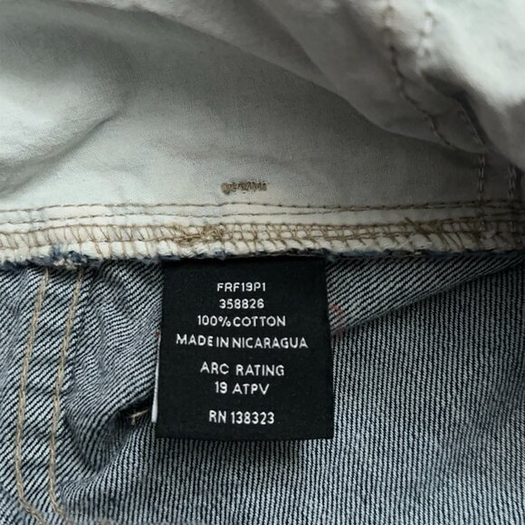 HAWX Denim Jeans Mens 40x30 (Fits 40x29) FR Flame Resistance Double Knee Blue - Picture 5 of 7